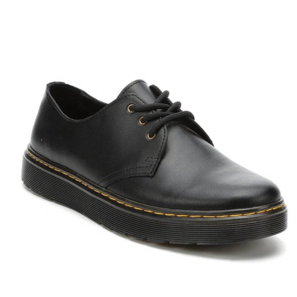 DR MARTENS ZAVALA LO Oxfords Womens 8/Mens 7 Low Top Lace-Up Black Leather AW004